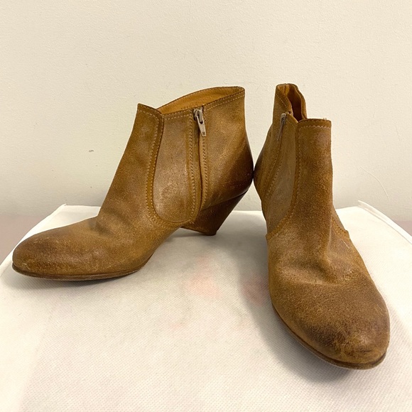 MARTIN MARGEILA Leather zipper shoes 40.5